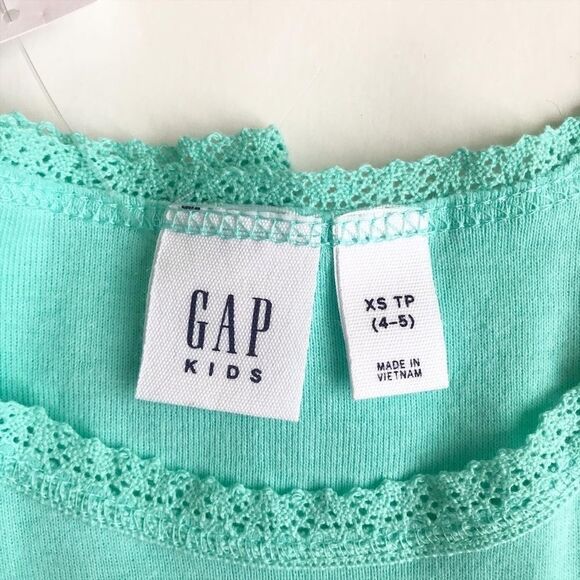 BabyGap NWT Aqua lace trim tank XS(4/5T) - Picture 3 of 4